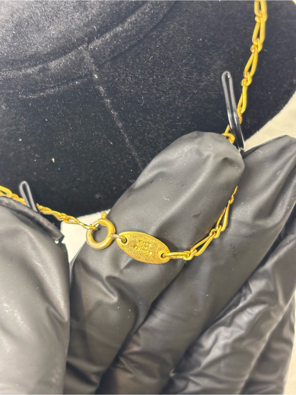 CHANEL Gold-Tone Crystal CC Medallion Necklace - Gold - Picture 5 of 7